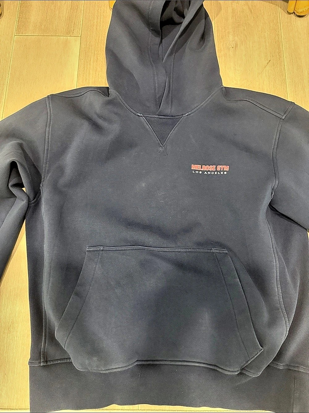 YPB Melrose Gym Los Angeles Hoodie Navy Blue Size Medium Men